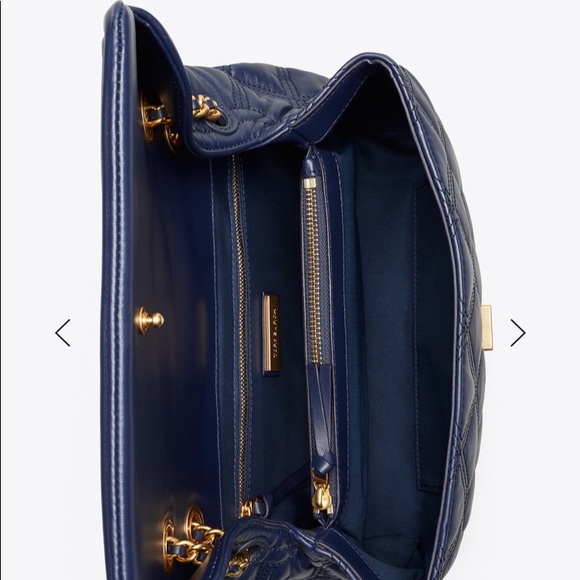 🌟🌸TORY BURCH🌸🌟navy/gold handbag🌟✨✨🌸✨🌟🎊 - Picture 3 of 8